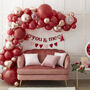 Valentines Red, Pink, Rose Gold Chrome Balloon Arch Kit, thumbnail 1 of 4