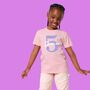 Personalised Birthday Age Organic T Shirt, thumbnail 1 of 9