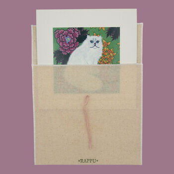 Reusable Eco Friendly Fluffy Cat Card Blank Inside Or Optional Handwritten Message, 10 of 11