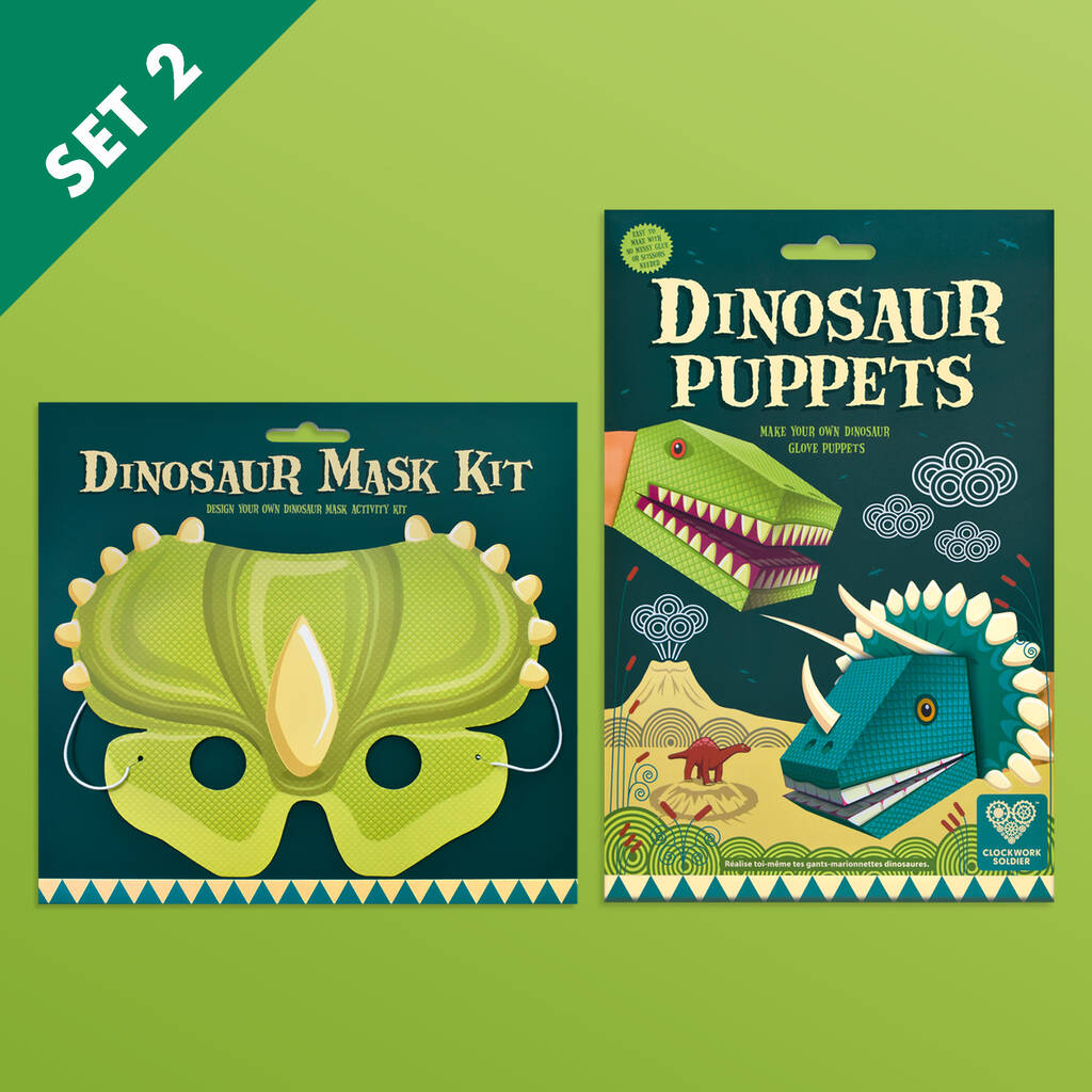 Create Your Own Dinosaur Puppets Kit By Clockwork Soldier ...