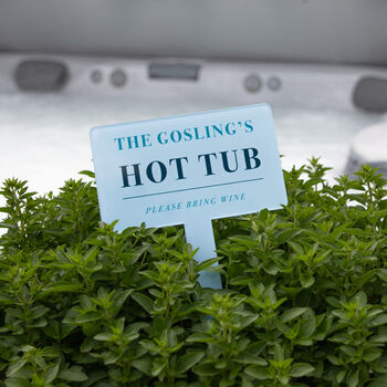 Personalised Acrylic Hot Tub Garden Sign, 2 of 7