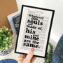 Wuthering Heights 'Whatever Our Souls' Wedding Print, thumbnail 1 of 4