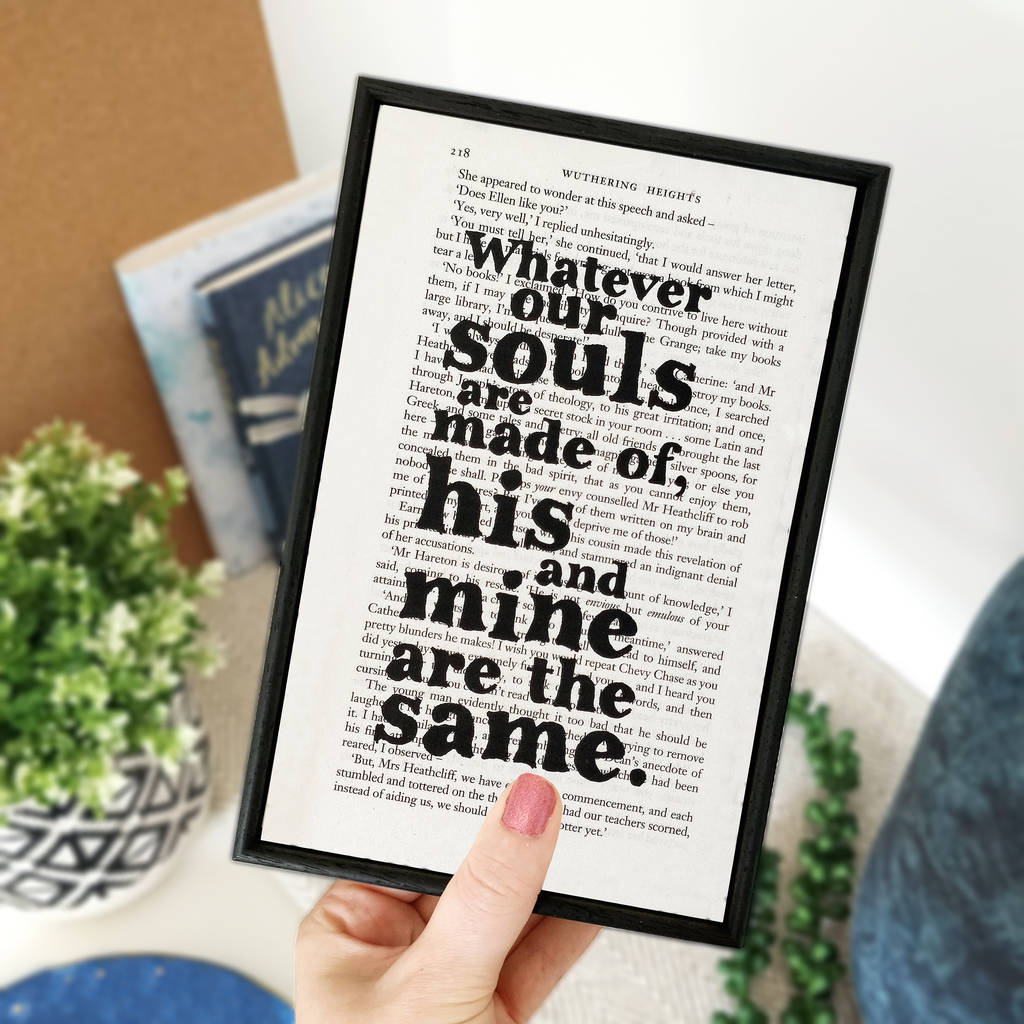 Wuthering Heights 'Whatever Our Souls' Wedding Print, 1 of 4