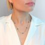 Hexagon Lapis Gemstone 18k Gold Plated Necklace, thumbnail 1 of 3