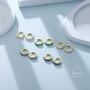 Cz Huggie Hoop Earrings In Sterling Silver, thumbnail 2 of 11
