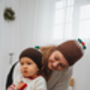 Christmas Pudding Hat And Booties Set, thumbnail 2 of 7