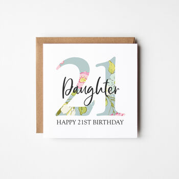 Floral 21st Birthday Card, 2 of 2