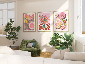 Vase Of Clementines Wall Art | Hand Painted Fruit Print, 10 of 13