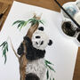 Personalised Panda Bear Art Print, thumbnail 3 of 5