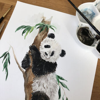 Personalised Panda Bear Art Print, 3 of 5