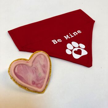 Valentines 'Be Mine' Bandana For Girl Or Boy Dogs, 2 of 5
