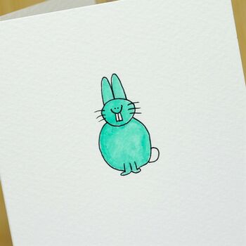 Personalised 'Smiley Bunny' Handmade Card, 7 of 10