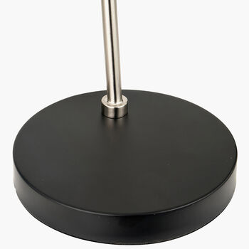 Black And Brushed Silver Metal Table Lamp, 6 of 8