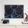 Stars And Constellations Glow Map, Night Sky Poster, thumbnail 2 of 7