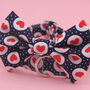 Red Hearts On Navy Dog Bow Tie, thumbnail 6 of 11