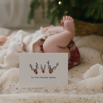 Baby's First Christmas Fingerprint Card Making Kit, 4 of 4
