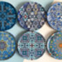 Set Of Six Mediterranean Pattern Coaster| Gifts For Her, thumbnail 2 of 8