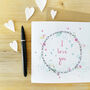 'I Love You' Wreath Card, thumbnail 2 of 3