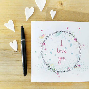 'I Love You' Wreath Card, 2 of 3