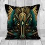 Celestial Aviary Art Deco Crane Poly Linen Cushion, thumbnail 4 of 7