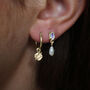 Oval Moonstone And Pearl Earrings 9ct Gold Or Silver, thumbnail 7 of 7