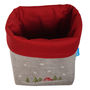 Embroidered Winter Lodge Fabric Basket, thumbnail 3 of 3