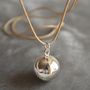 Bola Chime Pregnancy Necklace With Leather Cord, thumbnail 1 of 6