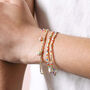 Set Of Three Rainbow Gold Miyuki Daisy Beaded Bracelets, thumbnail 2 of 4