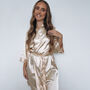 Champagne Embroidered Bridesmaid Robes, thumbnail 5 of 5