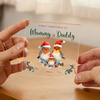 First Christmas As Mummy And Daddy Plaque Gift, 3 of 4
