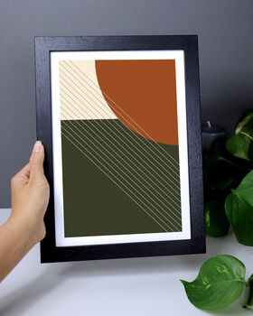 Green And Orange Geometric Shapes Print, 3 of 6