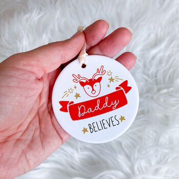 Personalised Believes Christmas Ornament For Adult Or Kids, 4 of 7