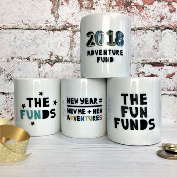 Monochrome 'The Fun Funds' Money Box, 5 of 5