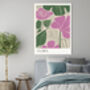 Flora Purple Abstract Art Print, thumbnail 3 of 3