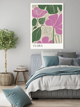 Flora Purple Abstract Art Print, 3 of 3