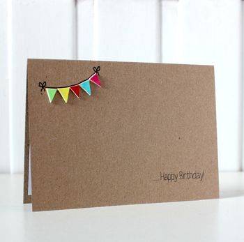 Personalised Happy Birthday Card With Bright Bunting, 2 of 6