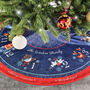 Personalised Christmas Tree Skirt Blue 12 Days Of Xmas, thumbnail 1 of 5