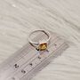 Silver Citrine Ring: November Birthstone Jewelry, thumbnail 6 of 9