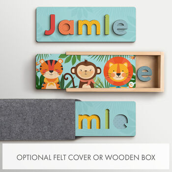 Personalised Wild Things Wooden Name Puzzle, 4 of 6