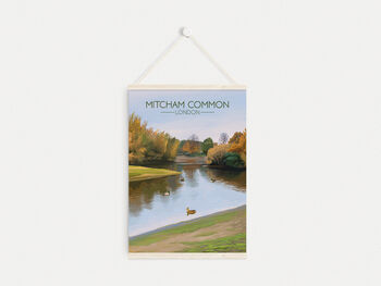 Mitcham Common London Travel Poster Art Print, 6 of 8