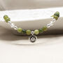 Luck And Light Jade Lotus Bracelet Sterling Silver, thumbnail 3 of 3