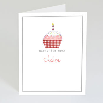 Personalised Cupcake Birthday Card, 2 of 4