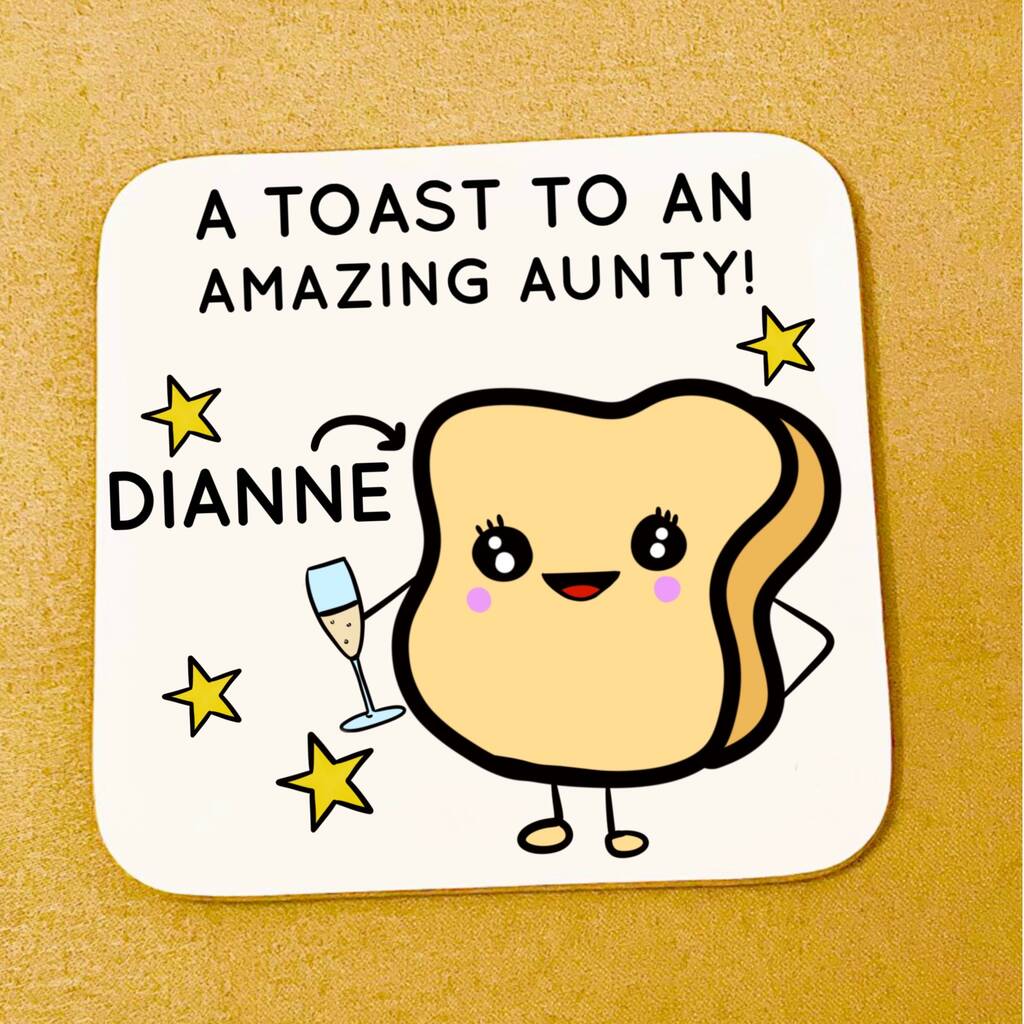 Personalised A Toast To An Amazing Aunty Coaster