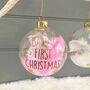 Personalised Baby's First Christmas Bauble, thumbnail 2 of 4
