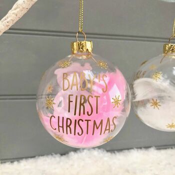 Personalised Baby's First Christmas Bauble, 2 of 4