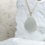 Amazonite Disc Necklace Real 18k Gold Plated, thumbnail 2 of 7