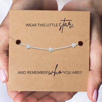 Break Up Gift With Gold Plated Or Silver Plated Star Bracelet And Card, 2 of 4