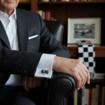 Personalised Retro F1 Motor Racing Cufflinks, 12 of 12
