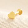 Sterling Silver Small Heart Piercing Earring, thumbnail 3 of 3