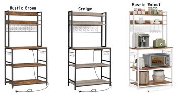 Kitchen Storage Rack With Power Outlet And 14 Hooks, 11 of 11